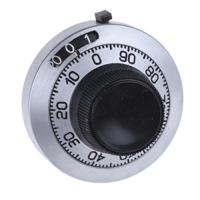 25a11b10 Vishay 46mm Chrome Potentiometer Knob for 6.35mm Shaft Splined, 25A11B10