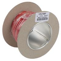 175-7467 Staubli Red 1 mm² Hook Up Wire, 17 AWG, 259/0.07 mm, 25m, PVC Insulation