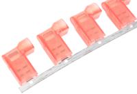 2-520334-2 TE Connectivity Ultra-Fast .187 Red Insulated Female Spade Connector, Flag Terminal, 4.75 x 0.51mm Tab Size, 0.3mm² to