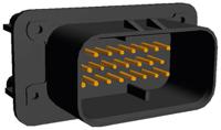 1-776200-1 TE Connectivity, AMPSEAL Automotive Connector Plug Black Panel Mount 23 Way, Solder Termination
