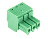 1803581 Phoenix Contact, 3.81mm Pitch, MC 1.5/ 3-ST-3.81, 3 Way, , Pluggable Terminal Block, Plug, Cable Mount, Screw