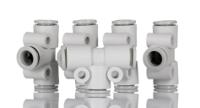 kq2t06-00a SMC KQ2 Pneumatic Tee Tube-to-Tube Adapter, Push In 6 mm x Push In 6 mm x Push In 6 mm