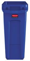 1971257 Rubbermaid Commercial Products Slim Jim 61L Blue Plastic Waste Bin
