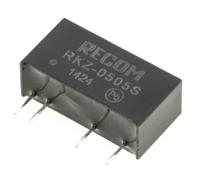 rkz-0505s Recom RKZ DC-DC Converter, 5V dc/ 400mA Output, 4.5 → 5.5 V dc Input, 2W, Through Hole, +85°C Max Temp -40°C Min