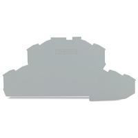 2002-2491 WAGO TOPJOB S Series End And Intermediate Plate for Use with DIN Rail Terminal Block