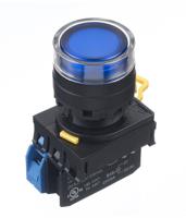 yw1l-af2e10qm3s Idec YW Series Illuminated Push Button Complete Unit, Panel Mount, 22mm Cutout, SPST, IP65