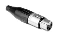 ac3f-au Amphenol Industrial Cable Mount XLR Connector, Female, IP40, 133 V, 3 Way, Gold over Nickel Plating