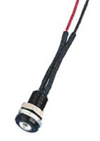 oxlclh63fl30we Oxley White Panel Mount Indicator, 3.6V, 6.4mm Mounting Hole Size, Lead Wires Termination, IP66