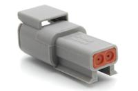 atm04-2p Amphenol Industrial, ATM Automotive Connector Socket Grey Cable Mount 2 Way, Crimp Termination ATM04-2P
