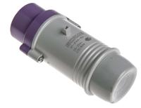 2301604 Scame IP44 Purple Cable Mount 3P Industrial Power Plug, Rated At 16A, 20 → 25 V