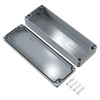 01061903 Rose Aluminium Standard Series Grey Die Cast Aluminium Enclosure, IP66, IK09, Grey Lid, 64 x 185 x 34mm