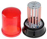 led400-04-02rs Moflash LED400 Series Red Multiple Effect Beacon, 115 → 230 V, Surface Mount, LED Bulb