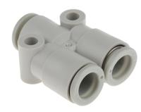 kq2u08-00a SMC KQ2 Series Y Tube-to-Tube Adaptor, Push In 8 mm to Push In 8 mm, Tube-to-Tube Connection Style
