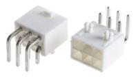 39-30-0060 Molex Mini-Fit Jr Series Right Angle Through Hole PCB Header, 6 Contact(s), 4.2 mm Pitch, 2 Row, Shrouded