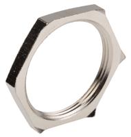 52103350 Lapp Silver Flame Retardant, Halogen Free Nickel Plated Brass Cable Gland Locknut, M40 Thread