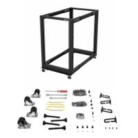 4postrack18u StarTech.com Black 18U Steel Server Rack , with 4-Post Frame