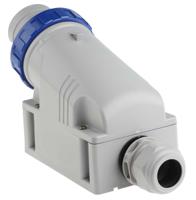2456393t Scame IP67 Blue Wall Mount 2P + E Industrial Power Plug, Rated At 63A, 230 V