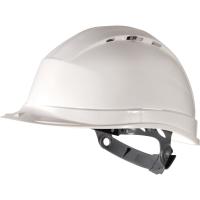 quar1bc Delta Plus QUARTZ I White Safety Helmet, AdjustableVentilated