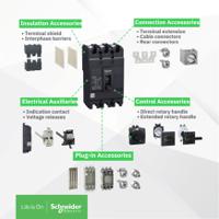 ezc100h1015 Schneider Electric, EasyPact MCCB 1P 15A, Breaking Capacity 5 kA, Fixed Mount