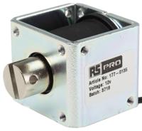 177-0135 RS PRO Linear Solenoid, 12 V dc, 42.5 x 40.9 x 40.9 mm
