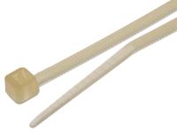 811-1622 RS PRO Cable Tie, Heat Stabilised, 203mm x 2.5 mm, Natural Nylon, Pk-100