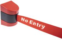 829-9071 RS PRO Black & Red Polyester Retractable Barrier, 4.6m, Red Tape