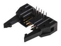 5499786-1 TE Connectivity AMP-LATCH Series Right Angle Through Hole PCB Header, 10 Contact(s), 2.54 mm Pitch, 2 Row, Shrouded