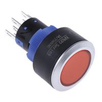 175-8242 RS PRO Illuminated Push Button Switch, Panel Mount, 22.2mm Cutout, DPDT, Red LED, 250V ac, IP65