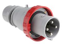 2186336 Scame IP67 Red Cable Mount 3P + E Industrial Power Plug, Rated At 63A, 415 V