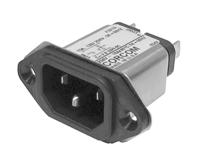 6609987-2 TE Connectivity 15A, 250 V ac Male Flange Mount IEC Filter , Spade None Fuse