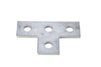 176-6924 Hot Dipped Galvanised T Shape Bracket 4 Hole, 14mm Holes, 80 x 120 x 5mm