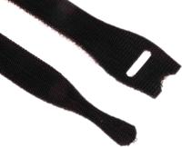 130-00013-textie-m-pa66pp-bk HellermannTyton Cable Tie, Hook and Loop, 200mm x 12.5 mm, Black PA (Loop), PE (Hook), Pk-10