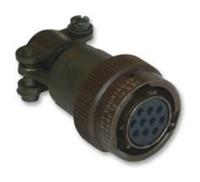 85106rc106s50 Souriau Sunbank by Eaton, 851, Copper Alloy 6 Way Cable Mount MIL Spec Circular Connector ReceptacleGreen, Socket