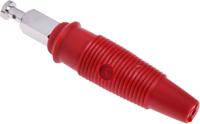 972518101 Hirschmann Test & Measurement Red Male Banana Plug, 4 mm Connector, Solder Termination, 32A, 30 V ac, 60V dc, Nickel