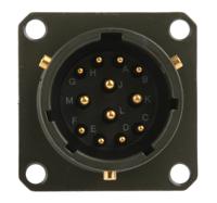 62gb-12e14-12pn Amphenol Limited, 62GB 12 Way Box Mount MIL Spec Circular Connector ReceptacleOlive, Pin Contacts,Shell Size 14,
