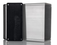 1455q1602 Hammond 1455 Series Clear Anodised Extruded Aluminium Enclosure, IP54, 160 x 125 x 52mm