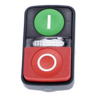 zb5aw7l3741 Schneider Electric Harmony XB5 Series Green, Red Illuminated Momentary Push Button Head, 22mm Cutout, IP66, IP69K
