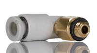 kq2l04-m5a SMC KQ2 Series Elbow Threaded Adaptor, M5 Male to Push In 4 mm, Threaded-to-Tube Connection Style