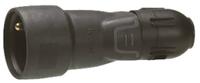 0-504-43 Legrand French Mains Connector, 16A Black, Cable Mount Rubber, 250 V