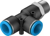 qstl-12-16 Festo Tee Threaded Adaptor, Push In 16 mm to Push In 16 mm, Threaded-to-Tube Connection Style, 153127