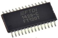 ft120t-r FTDI Chip FT120T-R, USB Controller, USB 1.1, USB 2.0, 3.3 to 5 V, 28-Pin TSSOP