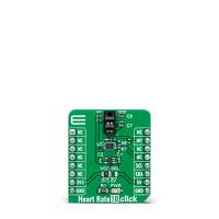mikroe-4724 MikroElektronika Heart Rate 10 Click Optical Add On Board for MAX86916, PCA9306, MAX8511 mikroBUS Socket
