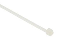 492-0447 RS PRO Cable Tie, 100mm x 2.5 mm, Natural Nylon, Pk-1000