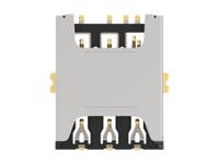 2452808-1 TE Connectivity, 2452808 7 Way Push/Push Nano Sim Memory Card Connector With Surface Mount Termination
