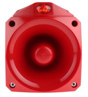 end-6001 Klaxon Nexus Pulse Series Red Sounder Beacon, 17 → 60 V dc, IP66, Base Mount, 105dB at 1 Metre