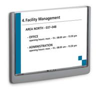 486637 Durable Graphite A5 Smooth and rigid Doorplate, 148.5mm Height, 210mm Width