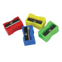 37661 Whitecroft Essentials Blue, Green, Red, Yellow General Purpose Pencil Sharpener