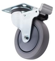 666-7577 RS PRO Braked Swivel Castor Wheel, 90kg Capacity, 125mm Wheel