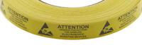 alabel58x2 SCS Black, Yellow Paper ESD Label, Observe Precautions for Handling Electrostatic Sensitive Devices-Text 16 mm x 51mm