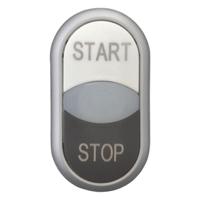 78635828-m22-ddl-ws-gb1gb0m22-a Eaton RMQ Titan M22 Series Black/White Illuminated Momentary Push Button Head, 22mm Cutout, IP66
